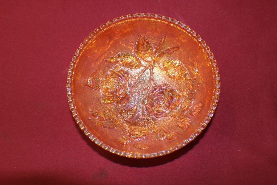 Antique carnival glass bowl sold at McCoy Auctioneer estate sale